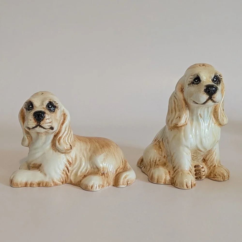 Big Sky Carvers Canine Salt Pepper Lot 6 Dogs-Beagle Westie Basset Pug Cocker